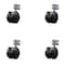 Service Caster 2-3/8'' Twin Wheel Casters with Brakes and Side Mount Brackets , 4PK SCC-GR02S60-NYS-B-716-4-CB180-4 - alternate 1